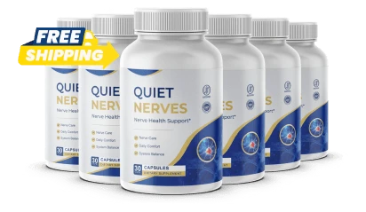 Six bottles of Quiet Nerves with free shipping offer